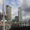 City skyline along the Quays above the locks by John Howarth – 28 July 2010