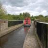 The St. John Crusader II of the Seagull Trust crosses the Aqueduct on the way back to Ratho by Tyson – 19 May 2011