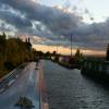 Looking towards the lock in the twilight by Stephen Atty – 6 July 2005