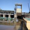 Denver Sluice closing, seen from the Great Ouse by Indulgence – 3 July 2015