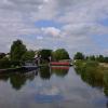 The Staffs and Worcs canal leaves under the famous bridge by Nick Atty – 23 July 2001