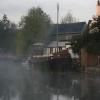 Barge moored opposite Lock 50 by Mark Whalley – 20 October 2007