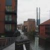 View from the footbridge across two viaducts to Worcester Bar and Gas Street Basin by John Howarth – 9 February 2011