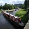 Sharp left turn towards Llangollen having crossed the aqueduct by PeterScott – 13 July 2004