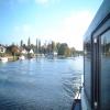 Bourne End Sailing Club to the left and Bourne End Railway bridge just out of site by steve ryan-bell – 3 November 1998
