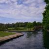An attractive winding hole is by the bridge by Nick Atty – 28 May 2001