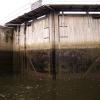 The huge bottom gates of Hazelford Lock by Michael Askin – June 2006