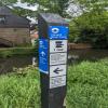 CRT info post at Newbury top lock visitor mooring  by graham and linda – 16 May 2022